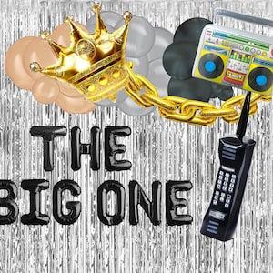 Notorious One Birthday Balloon Banner Decorations |  Hip Hop The Big One Birthday Decorations | 90s Hip Hop 1st Birthday Party Decors