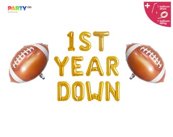 7 pc Football Field Balloon Bouquet Decoration Foot Ball Happy Birthday Sports