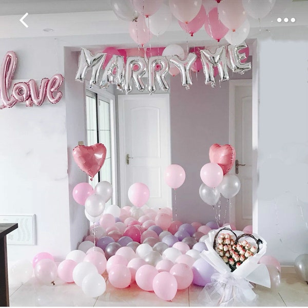 Marriage Proposal Decoration Balloon |  Marry Me Balloon | Marriage Proposal Decorations Set