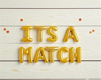 Banner de globos "It's A Match": Decoración para el día del partido en la facultad de medicina