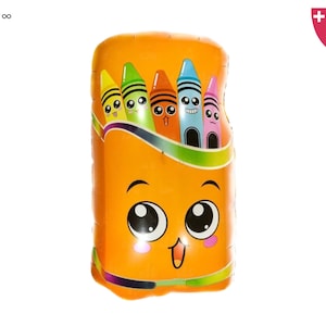 Crayon Box Balloon: Back to School Photo Prop