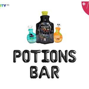 Potions Bar Balloon Banner | Halloween Party Balloons Decorations |  Halloween Themed Birthday Party Halloween Bachelorette Decorations