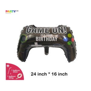 Game Controller Balloon Large Video Game Balloon Xbox Gamer Party Decorations Roblox Party boy birthday party decoration image 2