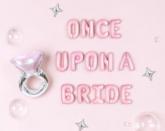 Once Upon A Bride Balloon Kit: Fairytale Bridal Shower Princess Bachelorette Storybook Party Decor