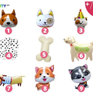 Dog Birthday Party Decoration | Dog Puppy Birthday Party Decoration | Dachshund Husky Corgi Birthday Party Decoration Mylar Balloon
