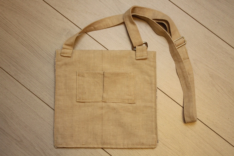 Kleine beige Umhänge oder Schultertasche Bild 2