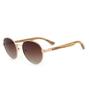 Wooden sunglasses - wooden glasses - Wooddo wooden glasses - wooden accessories model Hippie BROWN