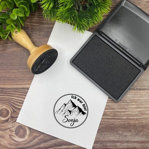 Gipfelkreuz Stempel - personalisierte Runde Stempel 60mm