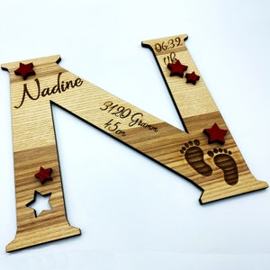 Regalo de Bautismo Personalizado - Carta de Madera