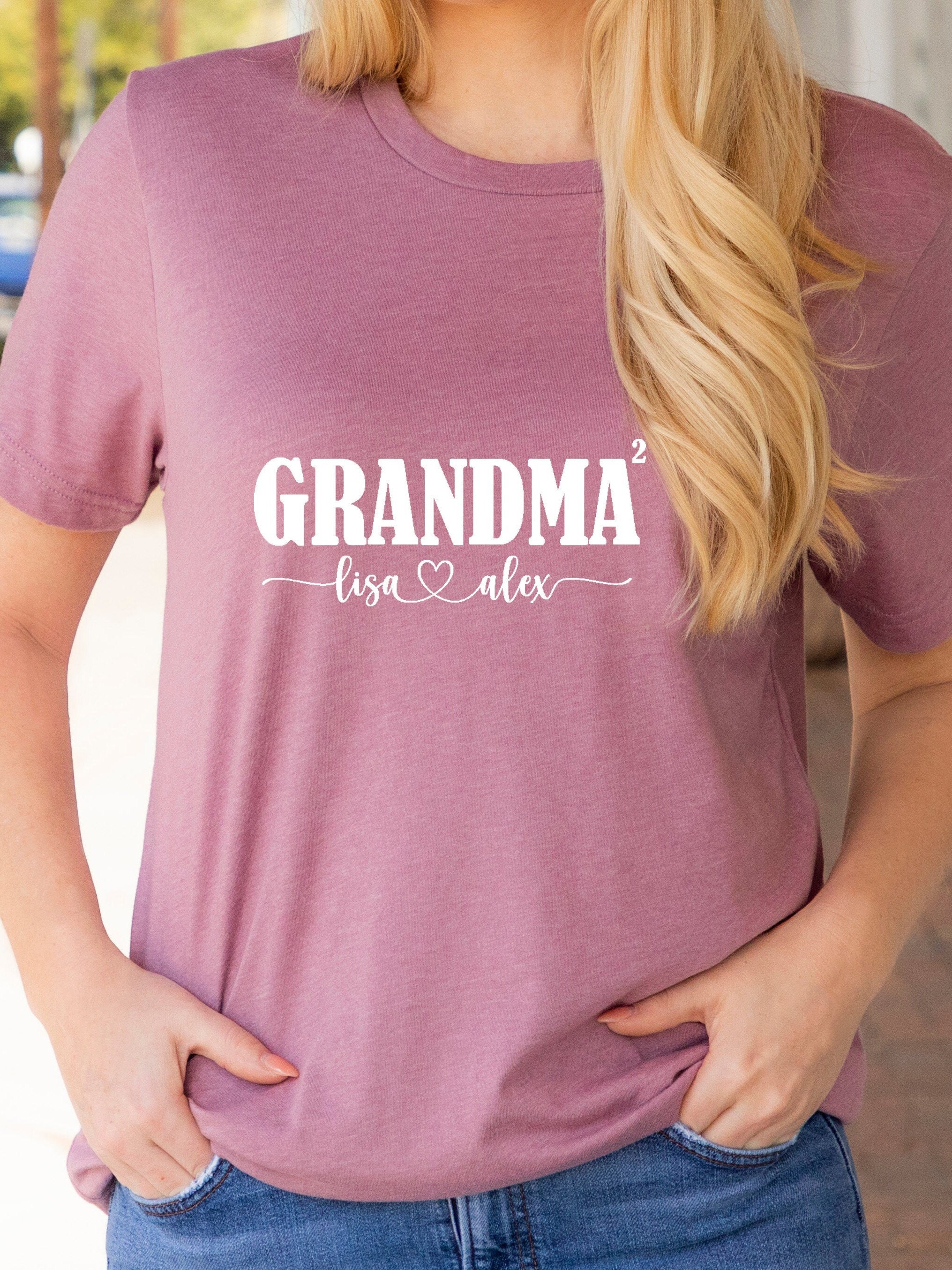 personalized grandma shirts with grandkids names