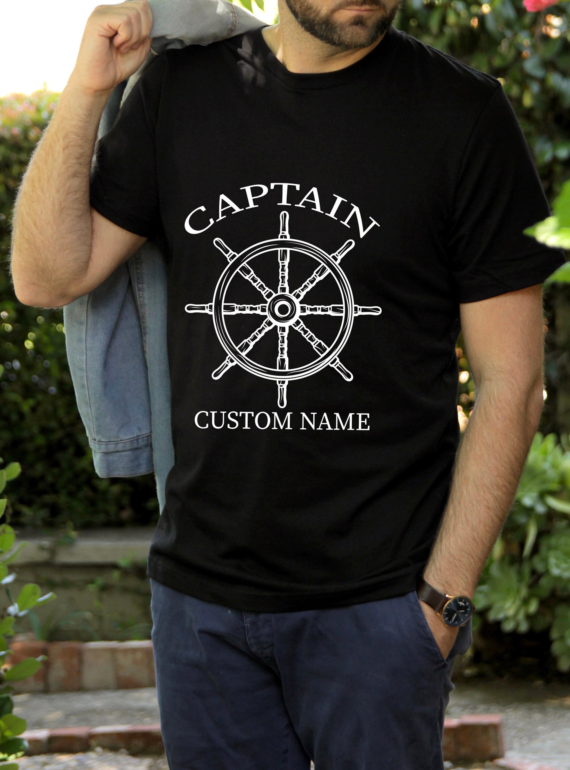 Personalized Boat Captain TShirt Captain Tshirt Etsy
