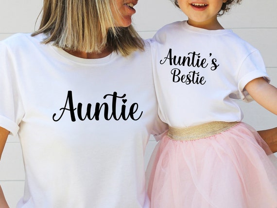 Auntie Baby T-Shirt " I Love My She Rocks " Nichte Neffe Lustig Geschenk 