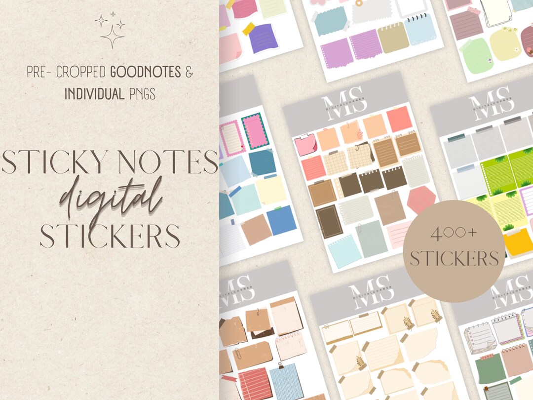 Digital Sticky Notes Stickers,digital Planner Stickers,goodnotes ...