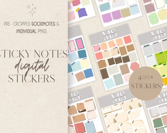 Digital Sticky Notes Stickers,Digital Planner Stickers,Goodnotes Stickers,Pre-Cropped Stickers,PNG Stickers,Scrapbook Stickers