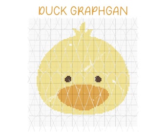 Crochet Duck Graph,Crochet Gaphghan,Single Crochet,Afghan Pattern