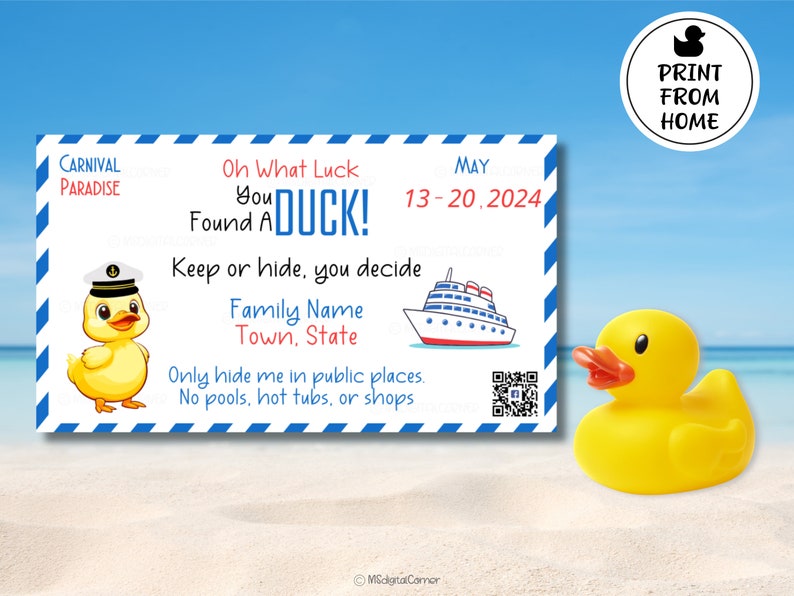 Cruise Duck Tags,Custom Cruise Duck Tags,Tags Personalized,Cruise Ship Rubber Duck Game,Duck Tags image 2