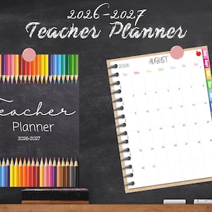 2026-2027 Dated Digital Teacher Planner,Goodnotes Planner,Hyperlinked,Lesson Plans