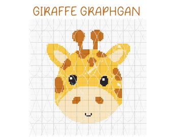 Crochet Giraffe Graph,Crochet Gaphghan,Single Crochet,Afghan Pattern