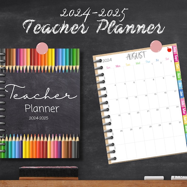 2024-2025 Dated Digital Teacher Planner,Goodnotes Planner,Hyperlinked,Lesson Plans