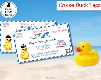 Cruise Duck Tags,Custom Cruise Duck Tags,Tags Personalized,Cruise Ship Rubber Duck Game,Duck Tags