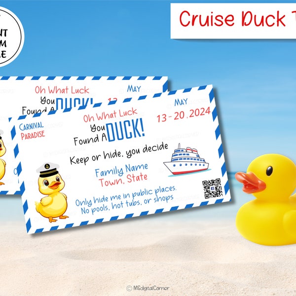 Cruise Duck Tags,Custom Cruise Duck Tags,Tags Personalized,Cruise Ship Rubber Duck Game,Duck Tags