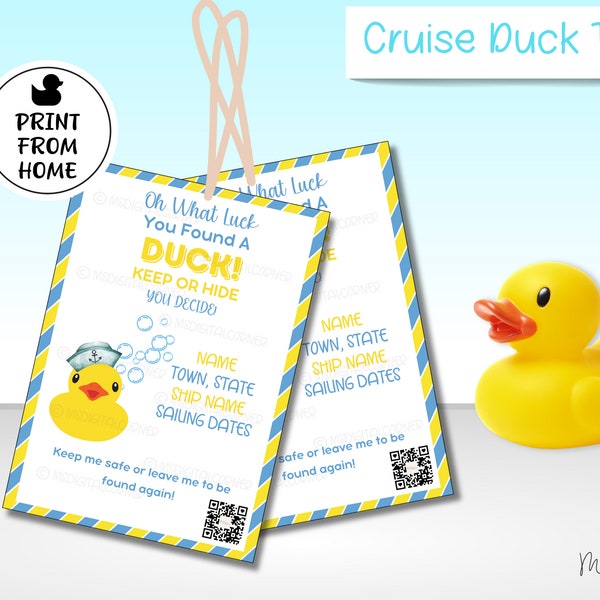 Cruise Duck Tags,Custom Cruise Duck Tags,Tags Personalized,Cruise Ship Rubber Duck Game,Duck Tags