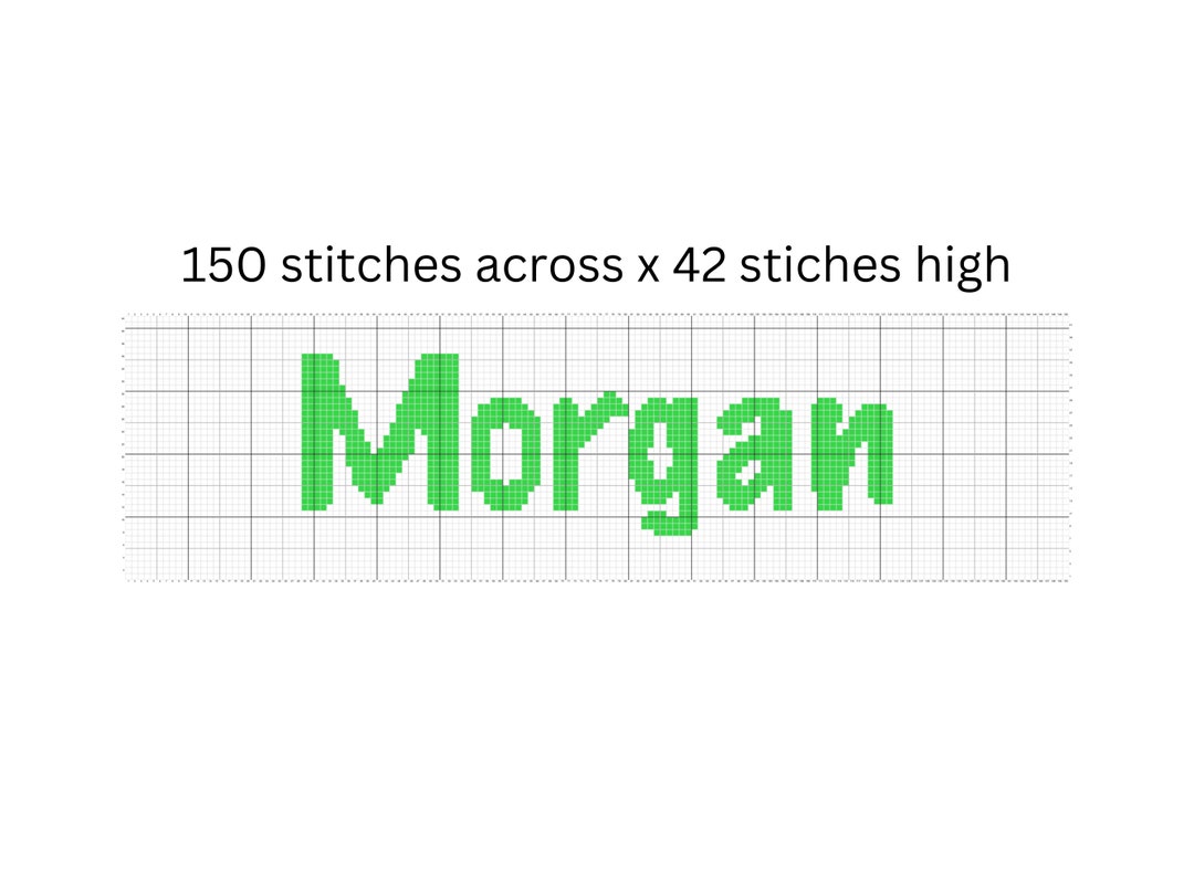 Crochet Name Graphgan,single Crochet,name Blanket,personlized Name