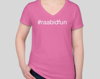 raabidfun women's short-sleeve T-shirt V neck