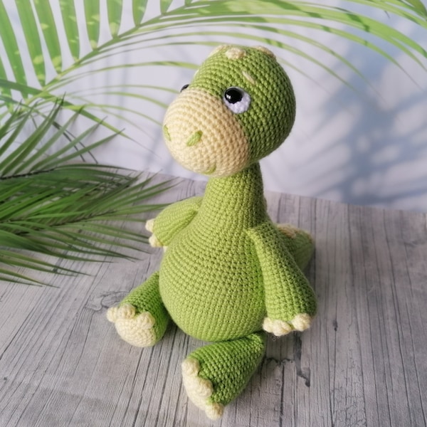 Dino Spike crocheted cuddly toy Handmade with Love nice gift for a birthday, baby shower, christening or any other occasion