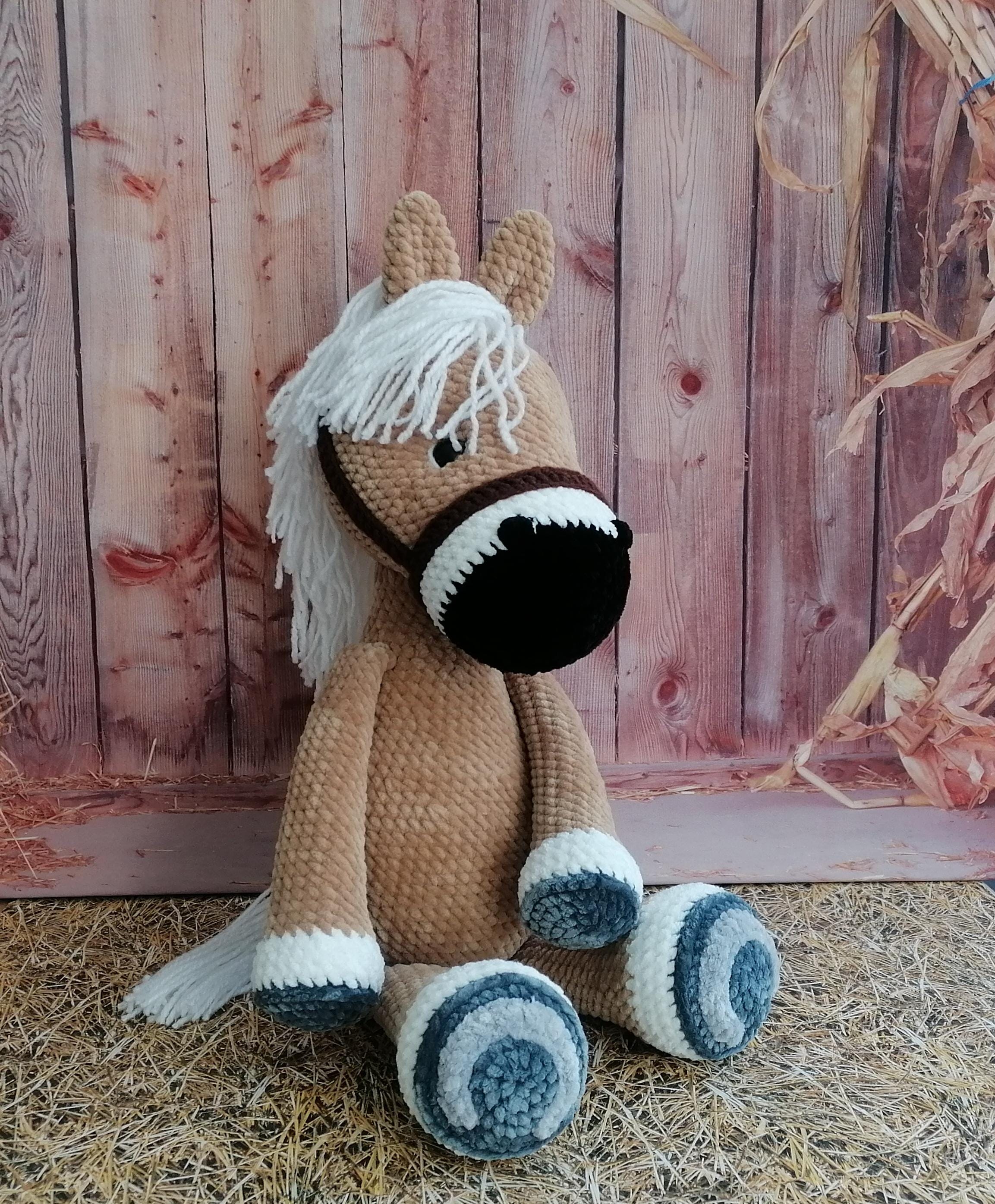 Pferd Merlin - Süßes, einzigartiges Spielzeug für Kinder & Pferde Liebhaber｜Perfekte Geschenkidee | handgemacht