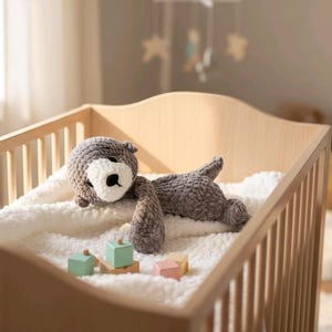 Otter Finn - Gehäkeltes Schmusetuch für Babys | Personalisierbares Geschenk | Perfektes Babygeschenk |  Kuscheltier & Einschlafhilfe