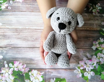 Hündchen Jascha , gehäkeltes Kuscheltier Handmade with love schönes Geschenk zu Geburtstag,Baby-Party oder Taufe