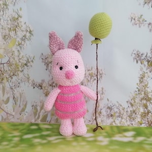 Handmade cuddly toy piglet - Amigurumi plush toy - gift for children & babies
