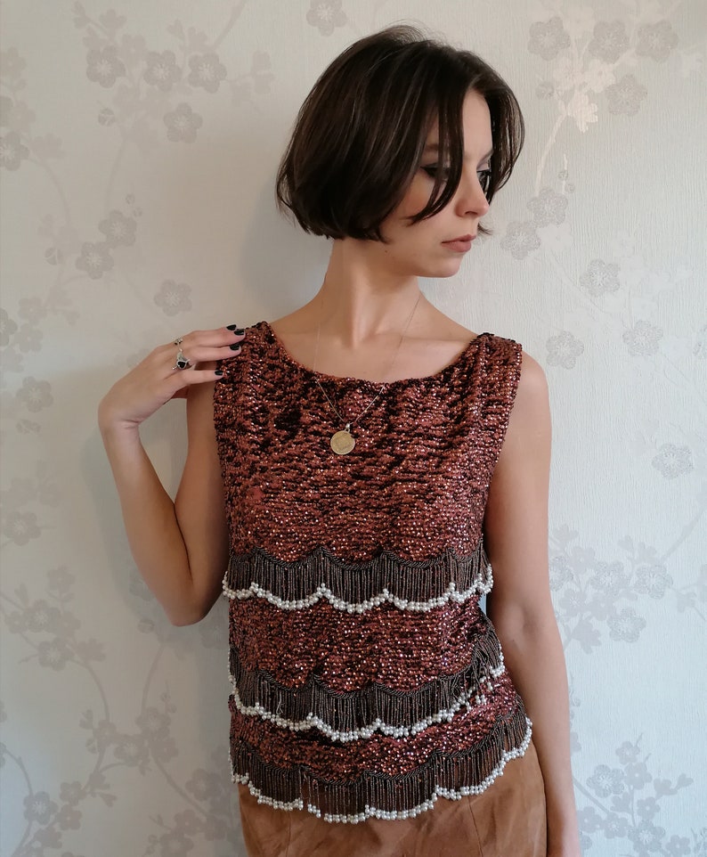 60s chandelier party top