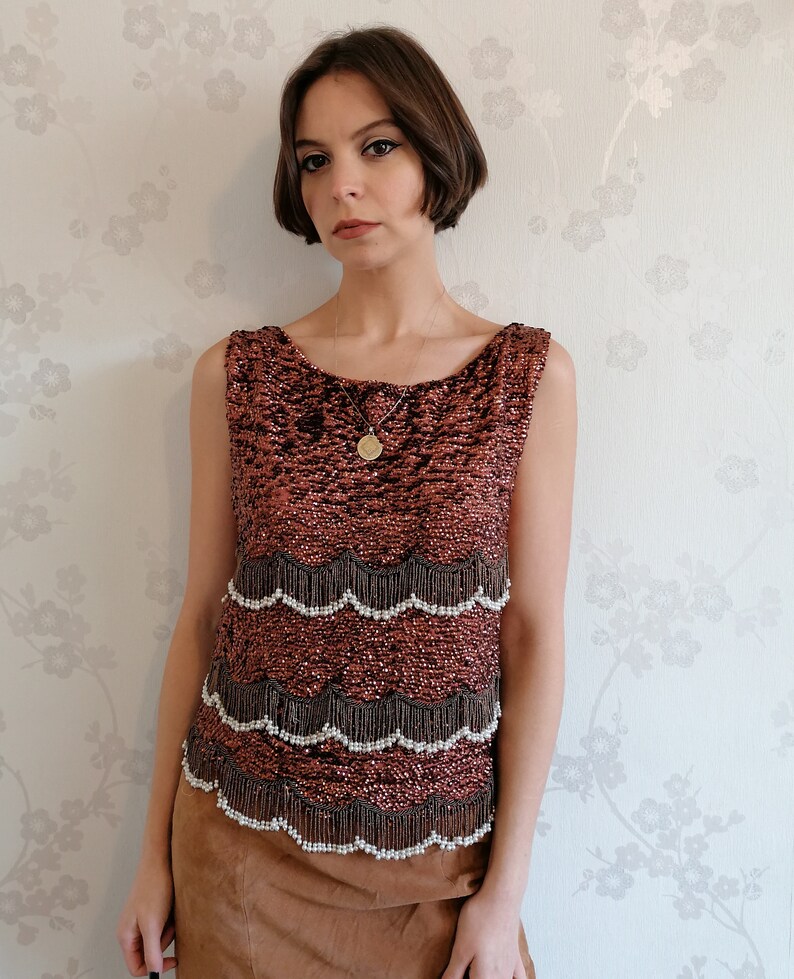 60s chandelier party top