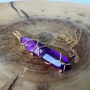 Collier quartz violet Aura