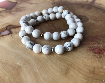 White Howlite Bracelet