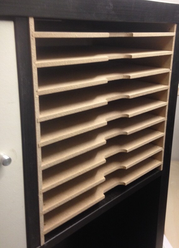 9 Shelf Paper Storage Insert For Cube Kallax Unit To Fit A4 Etsy