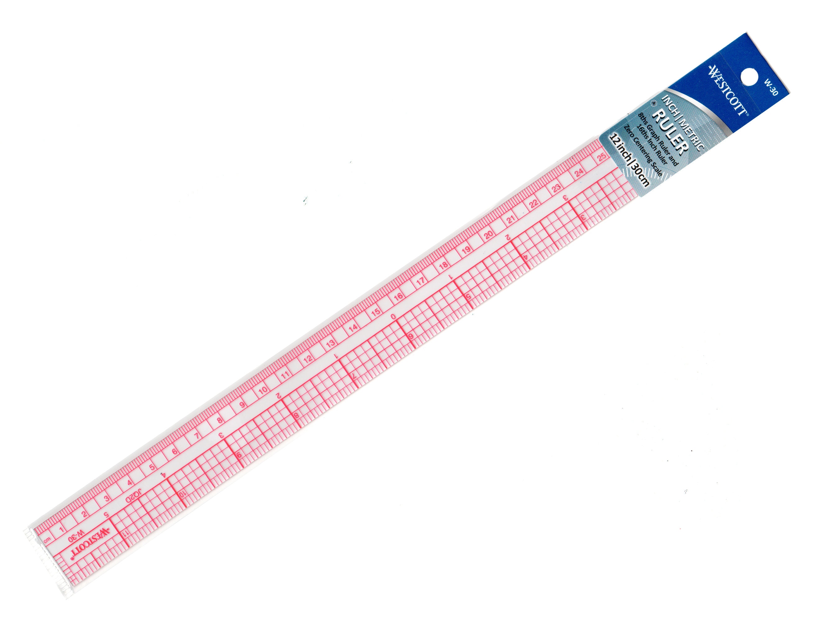 Westcott W-30, - 8ths Graph/metric Ruler -12