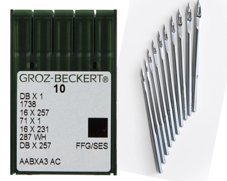 Juki all sizes available Brother Consew ballpoint Groz-Beckert DB x 1 10 Industrial Sewing Machine Needles Singer 16x257