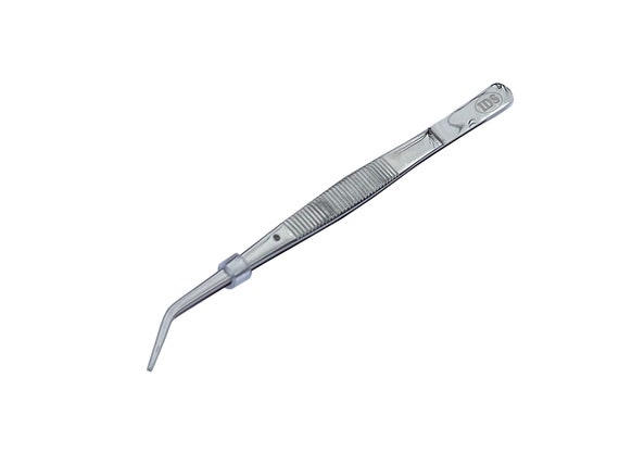337-6 In. Fiber Grip Bent Tweezers-Import-SW Art Glass - Foto 7