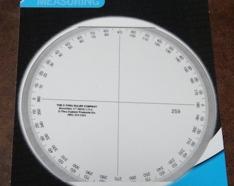 Westcott 259 – Ferramenta de medição de precisão para escola e desenho, transferidor circular de 360 graus de 4"