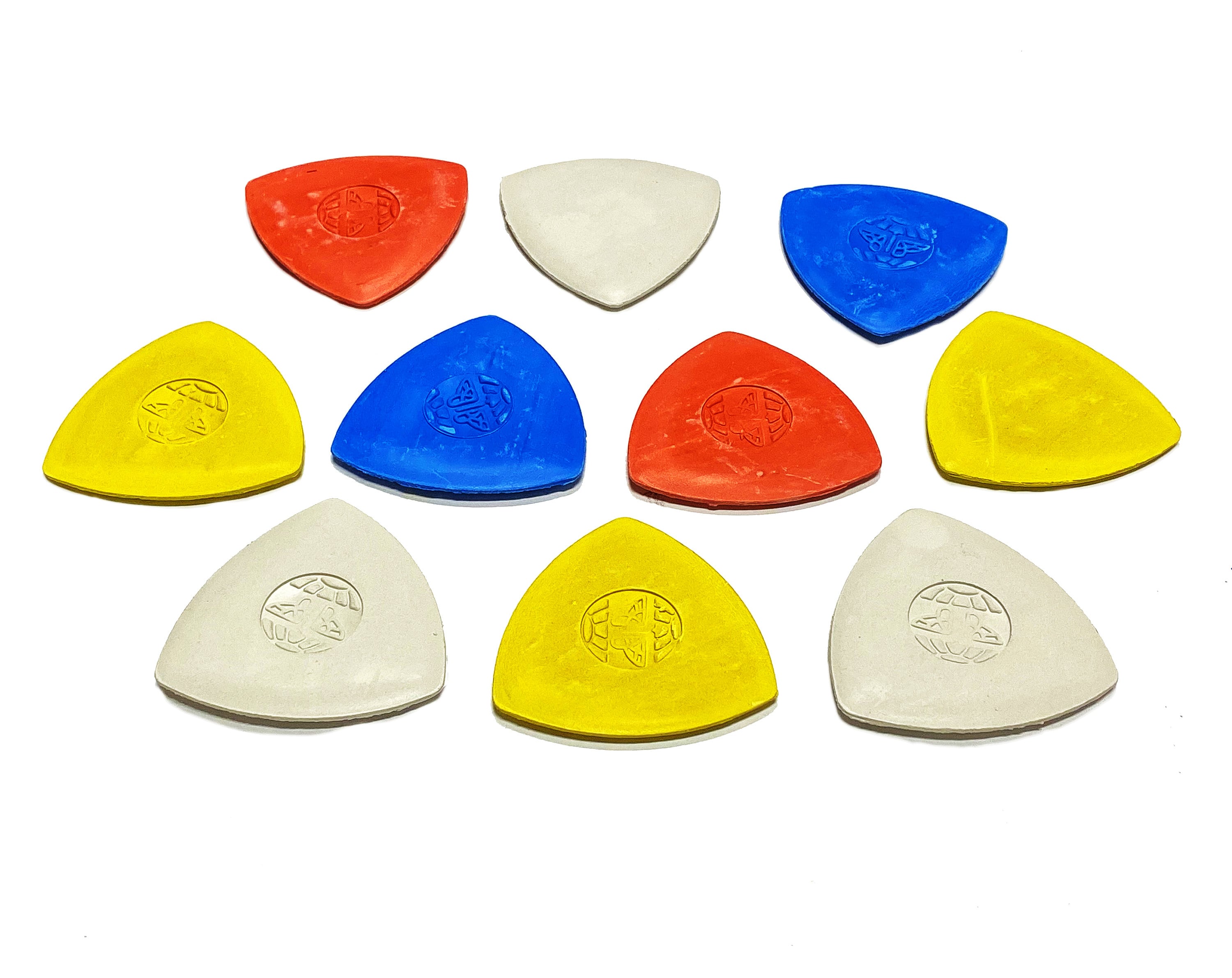 10 Pieces Pack Triangle Tailor's Chalk Sewing Quilting Notions  White/Yellow/RED/Blue