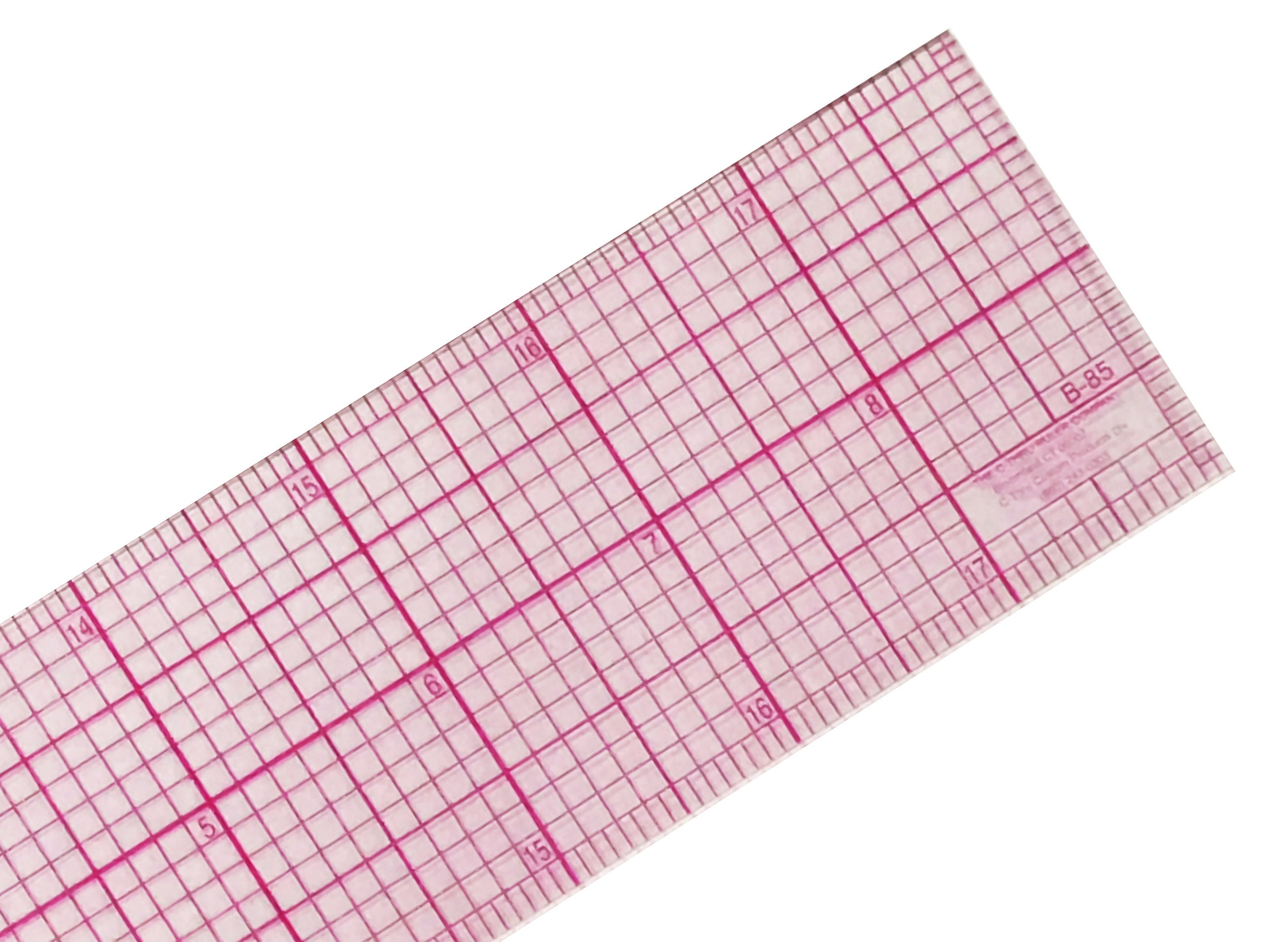 Westcott B-85, 2 X 18 8ths Graph Beveled Ruler 