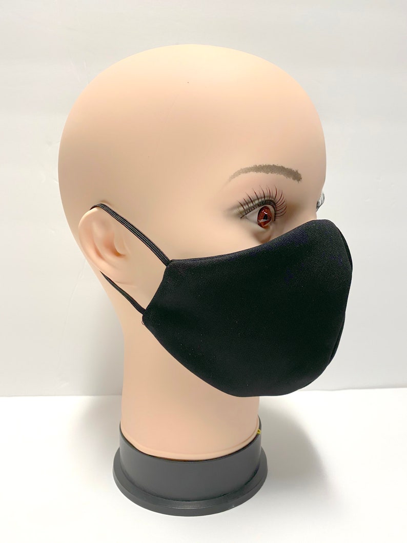 3 Layers Fabric Face Mask With Inside Lining Washable Adult Etsy