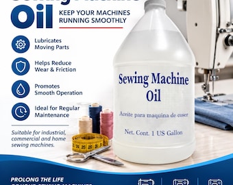 Sewing Machine Oil 1 Gallon – Industrial Clear Lubricant for Juki, Singer & Brother Machines –