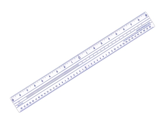 Westcott Plastic Zero Centering 18-inch Ruler CR-18 