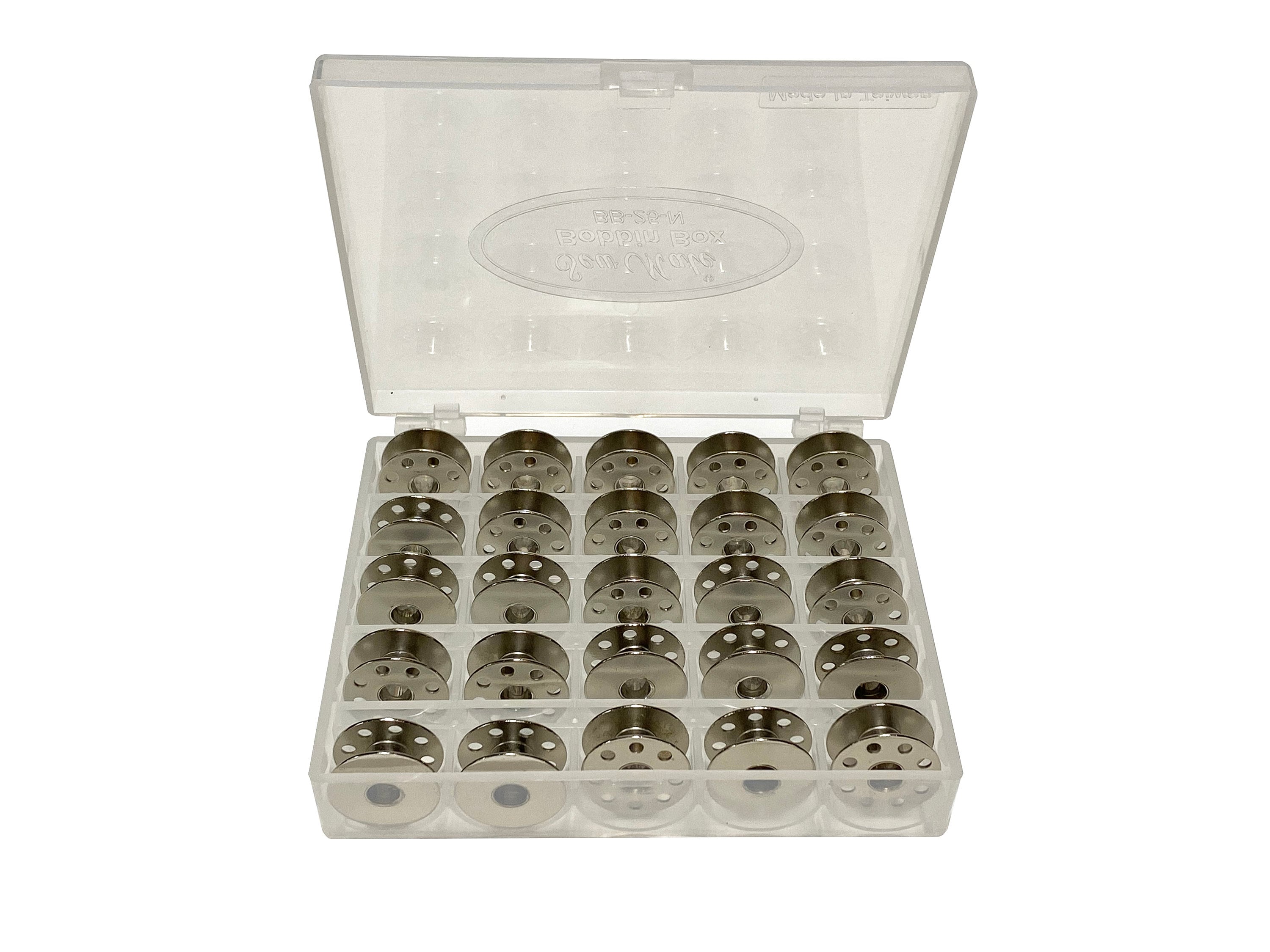 25 Carretel Bobinas De Metal Para Máquina De Coser Brother Janome Singer Con Caj - Foto 6