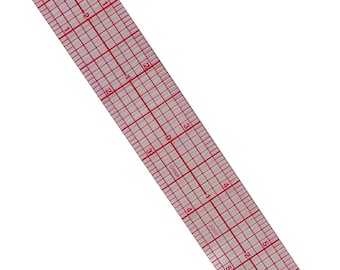 Westcott B-50 6" Beveled Graph Ruler – 1/8" Markings for Precision