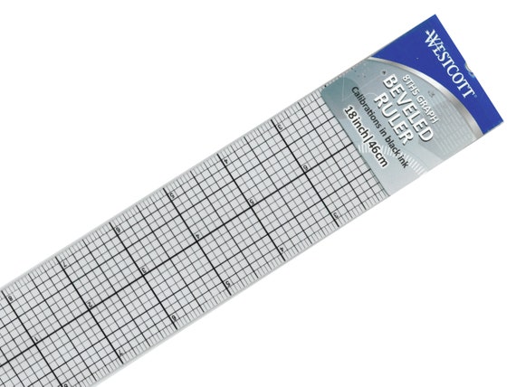 Teamwork WESTCOTT 12" INCH CLEAR PLASTIC 8ths GRAPH RULER SIZE 1"X 12" #B-60 - View #8